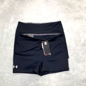 Under Armour Women's Mid Rise Shorty Compression Shorts Size M New